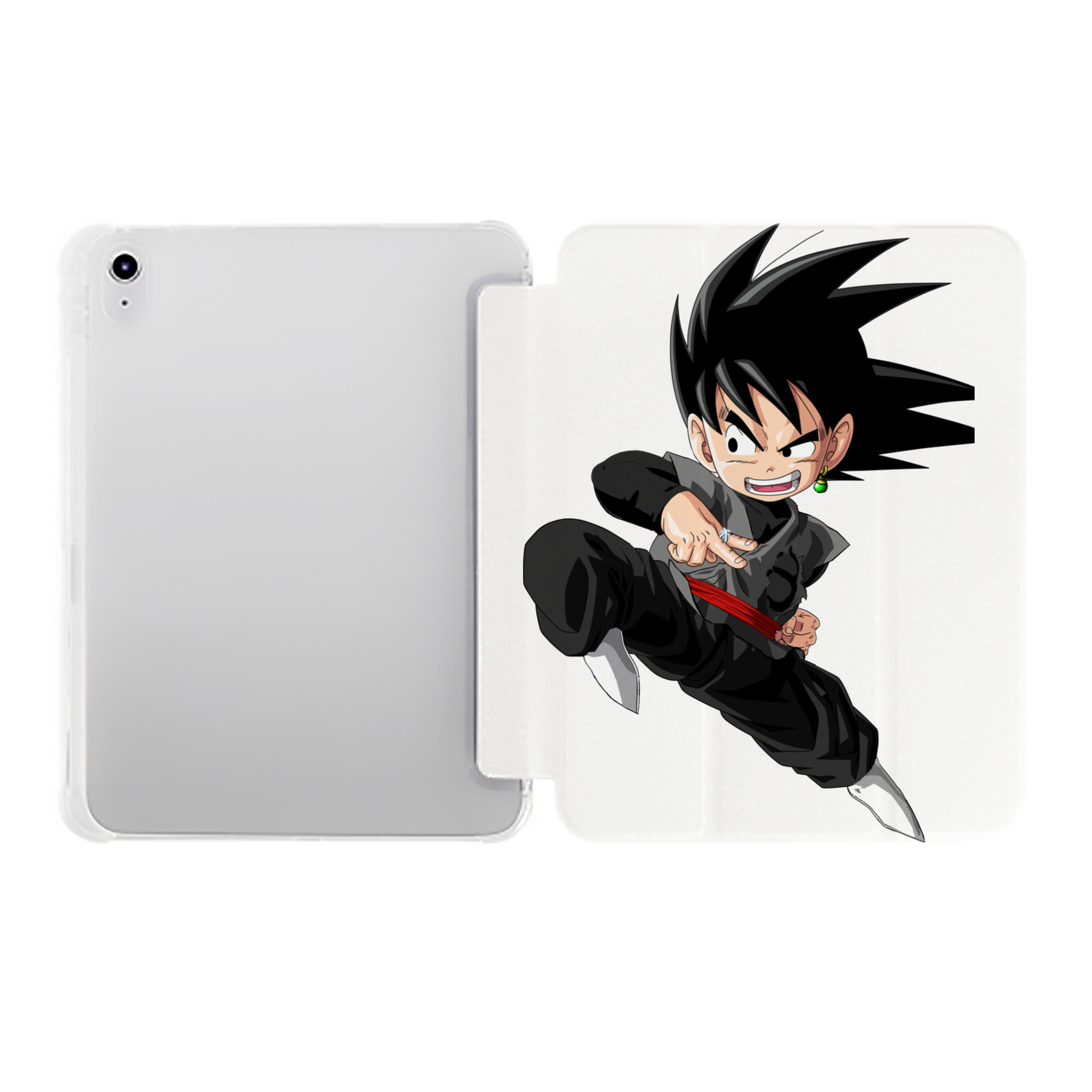 （画像用） ドラゴンボール 孫悟空（そん ごくう）Son Goku カカロット DRAGON BALL Kakarotto IPad ケース ペン収納付き 三つ折りスタンド PUレザー×シリコン 対応機種9.5/10.5/10.9インチ